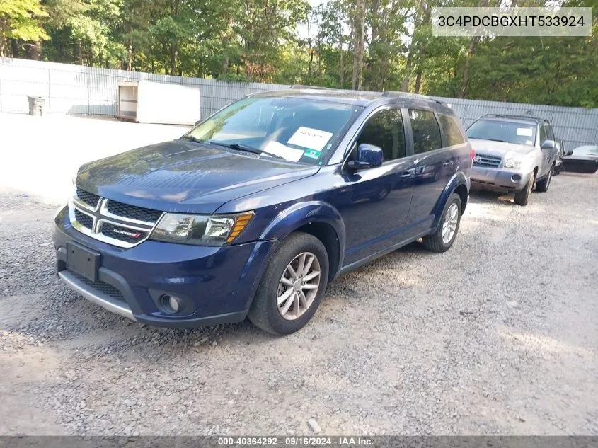 2017 Dodge Journey Sxt VIN: 3C4PDCBGXHT533924 Lot: 40364292