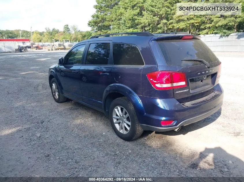 2017 Dodge Journey Sxt VIN: 3C4PDCBGXHT533924 Lot: 40364292