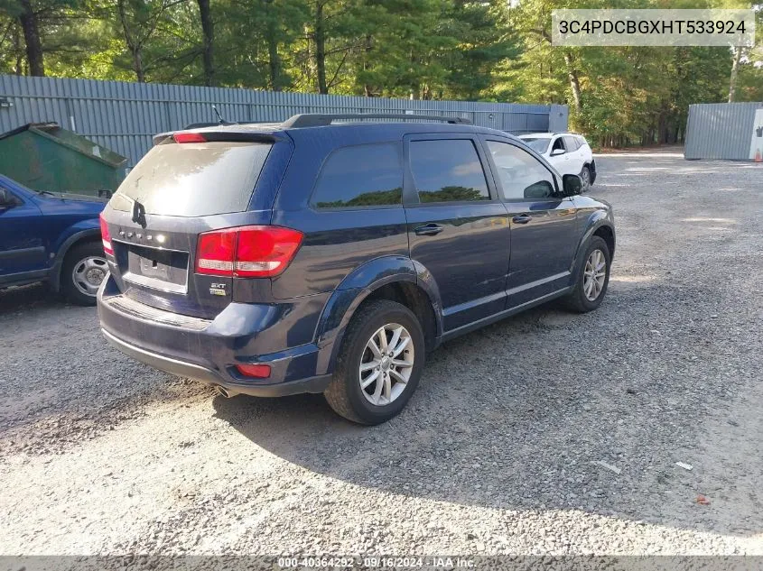 2017 Dodge Journey Sxt VIN: 3C4PDCBGXHT533924 Lot: 40364292