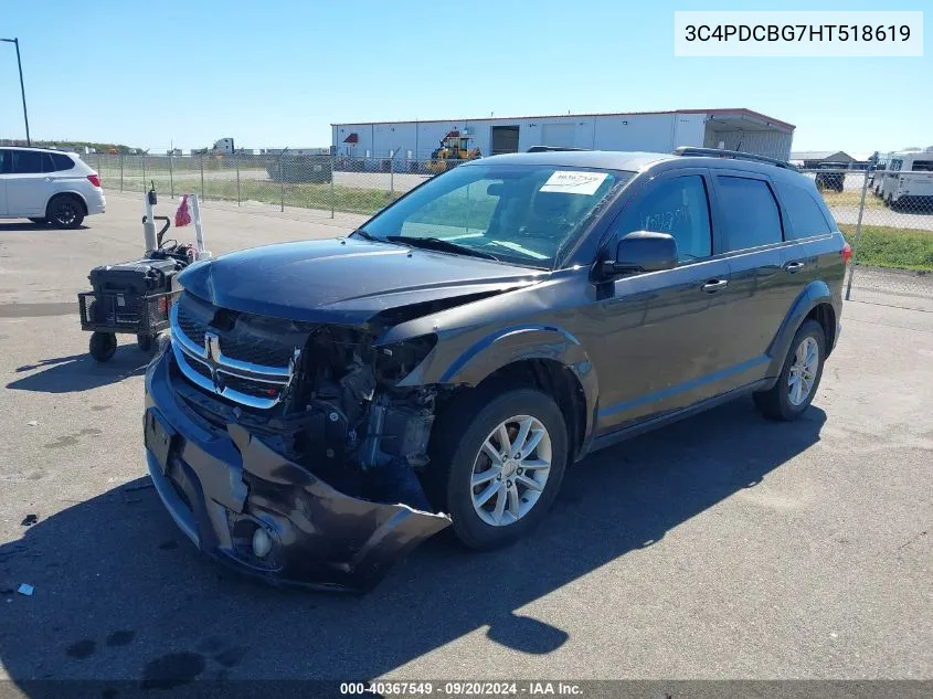 2017 Dodge Journey Sxt VIN: 3C4PDCBG7HT518619 Lot: 40367549