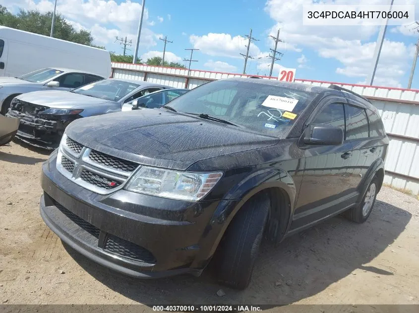 2017 Dodge Journey Se VIN: 3C4PDCAB4HT706004 Lot: 40370010