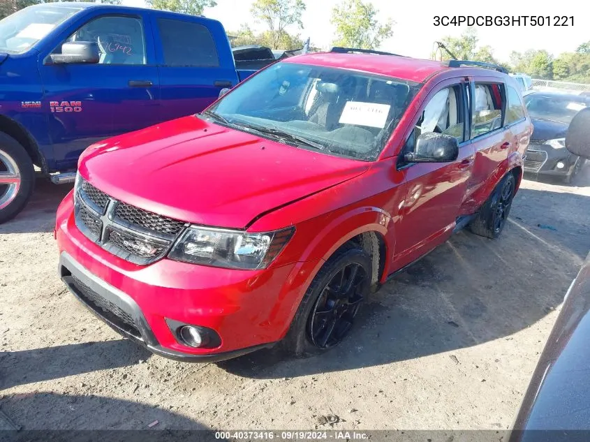 2017 Dodge Journey Sxt VIN: 3C4PDCBG3HT501221 Lot: 40373416