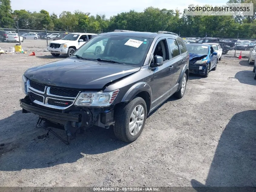 2017 Dodge Journey Se VIN: 3C4PDCAB6HT580535 Lot: 40382672