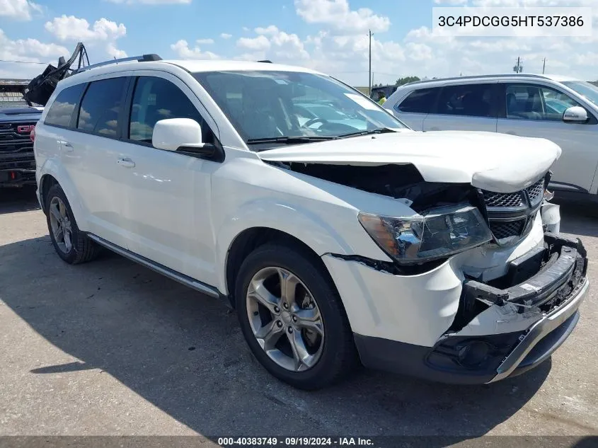 2017 Dodge Journey Crossroad Plus VIN: 3C4PDCGG5HT537386 Lot: 40383749