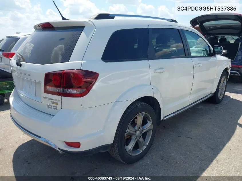 2017 Dodge Journey Crossroad Plus VIN: 3C4PDCGG5HT537386 Lot: 40383749