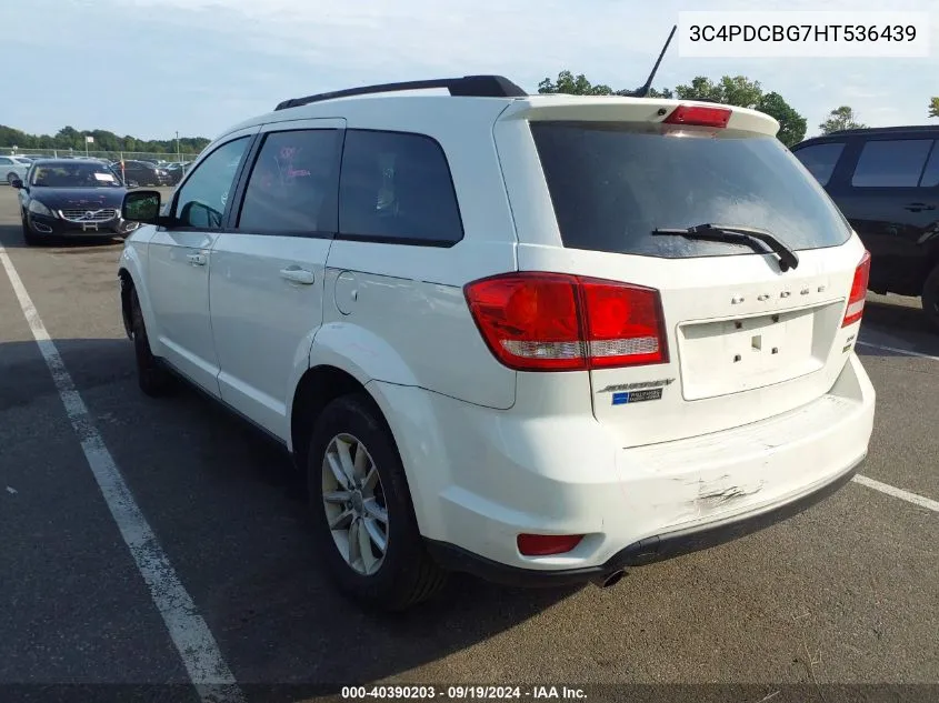 2017 Dodge Journey Sxt VIN: 3C4PDCBG7HT536439 Lot: 40390203