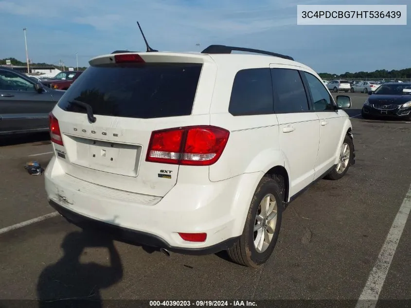 2017 Dodge Journey Sxt VIN: 3C4PDCBG7HT536439 Lot: 40390203