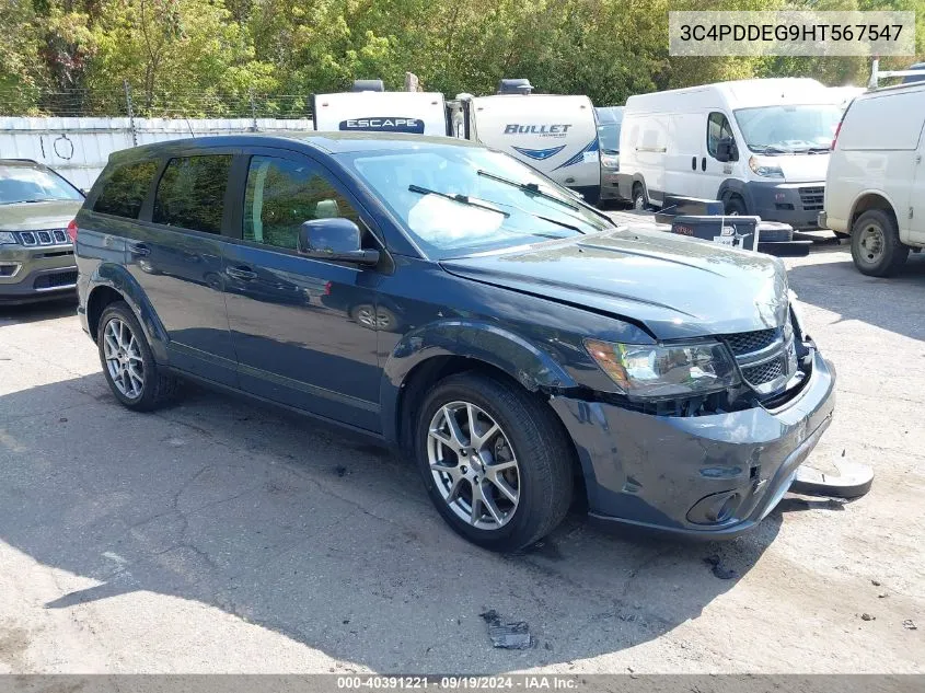 2017 Dodge Journey Gt Awd VIN: 3C4PDDEG9HT567547 Lot: 40391221