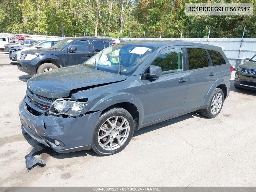 2017 Dodge Journey Gt Awd VIN: 3C4PDDEG9HT567547 Lot: 40391221