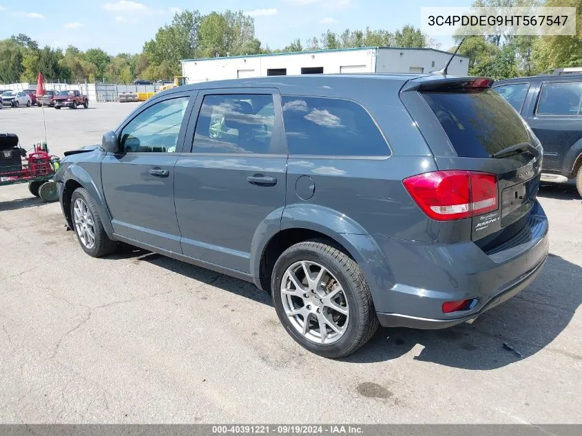 2017 Dodge Journey Gt Awd VIN: 3C4PDDEG9HT567547 Lot: 40391221