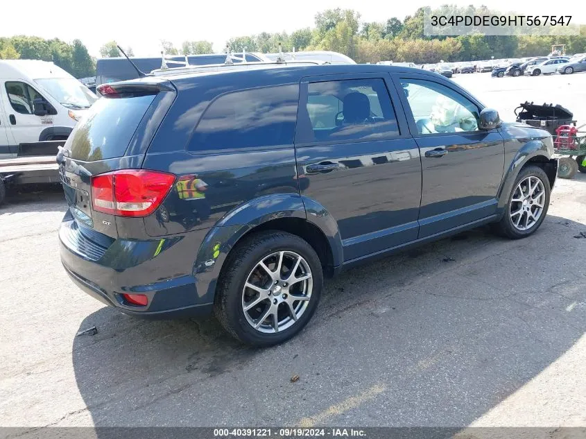 2017 Dodge Journey Gt Awd VIN: 3C4PDDEG9HT567547 Lot: 40391221