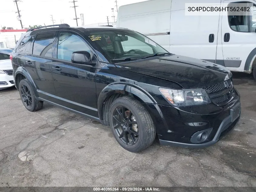 2017 Dodge Journey Sxt VIN: 3C4PDCBG6HT562482 Lot: 40395264