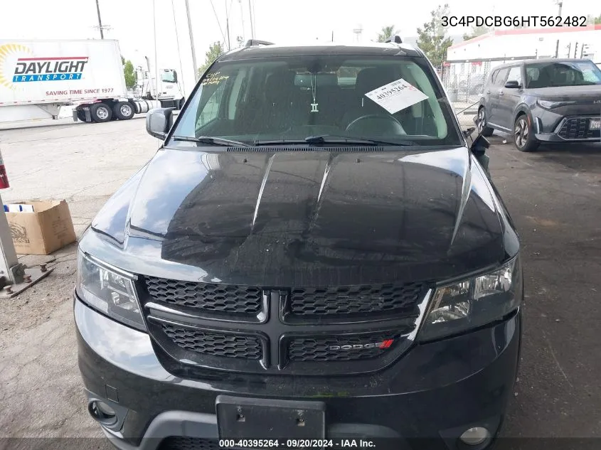 2017 Dodge Journey Sxt VIN: 3C4PDCBG6HT562482 Lot: 40395264