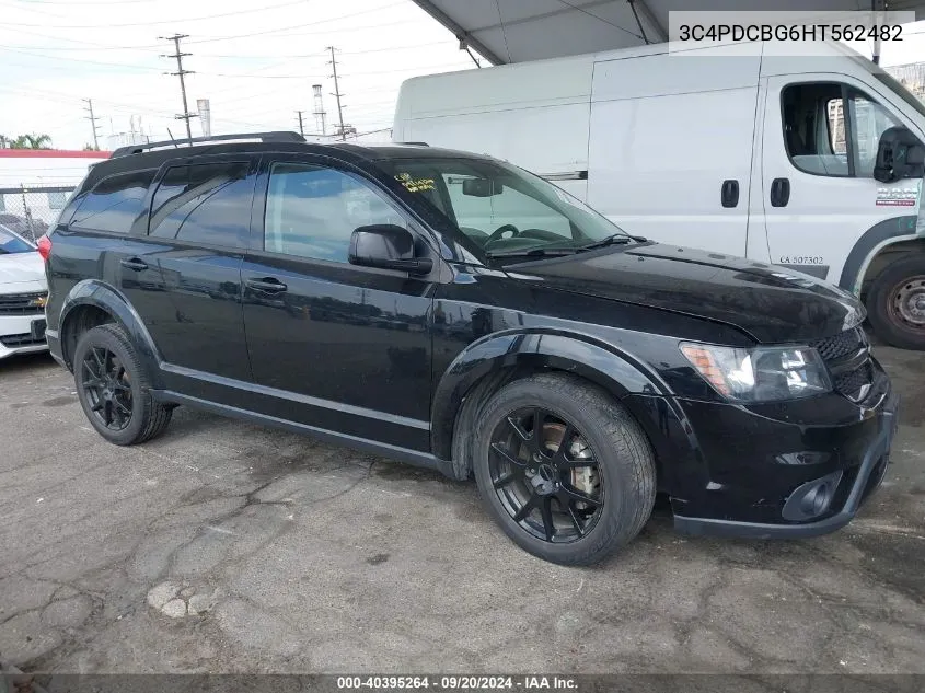 2017 Dodge Journey Sxt VIN: 3C4PDCBG6HT562482 Lot: 40395264