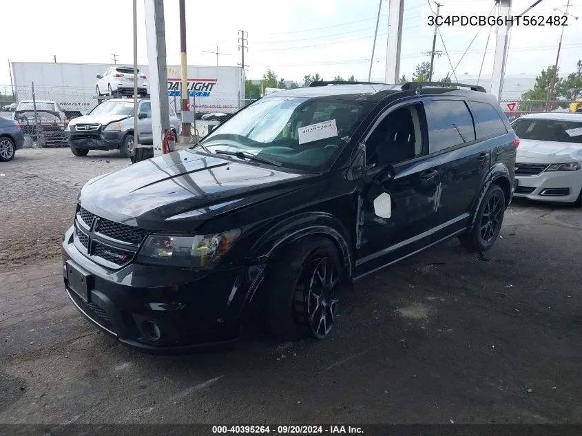 2017 Dodge Journey Sxt VIN: 3C4PDCBG6HT562482 Lot: 40395264