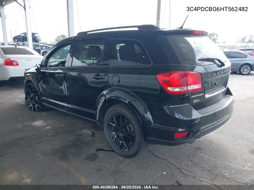 2017 Dodge Journey Sxt VIN: 3C4PDCBG6HT562482 Lot: 40395264