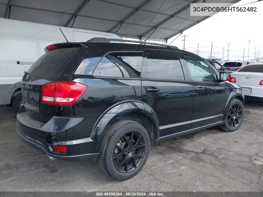 2017 Dodge Journey Sxt VIN: 3C4PDCBG6HT562482 Lot: 40395264