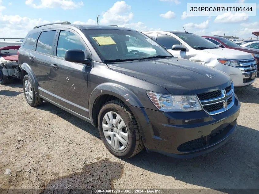 2017 Dodge Journey Se VIN: 3C4PDCAB7HT506444 Lot: 40401273