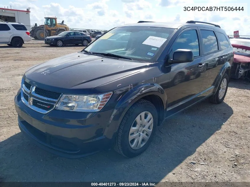 2017 Dodge Journey Se VIN: 3C4PDCAB7HT506444 Lot: 40401273