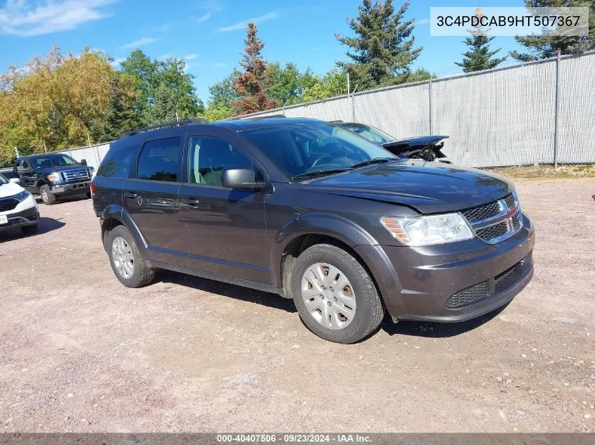 2017 Dodge Journey Se VIN: 3C4PDCAB9HT507367 Lot: 40407506