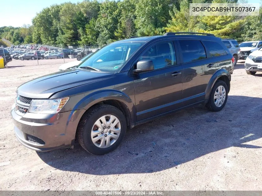 2017 Dodge Journey Se VIN: 3C4PDCAB9HT507367 Lot: 40407506