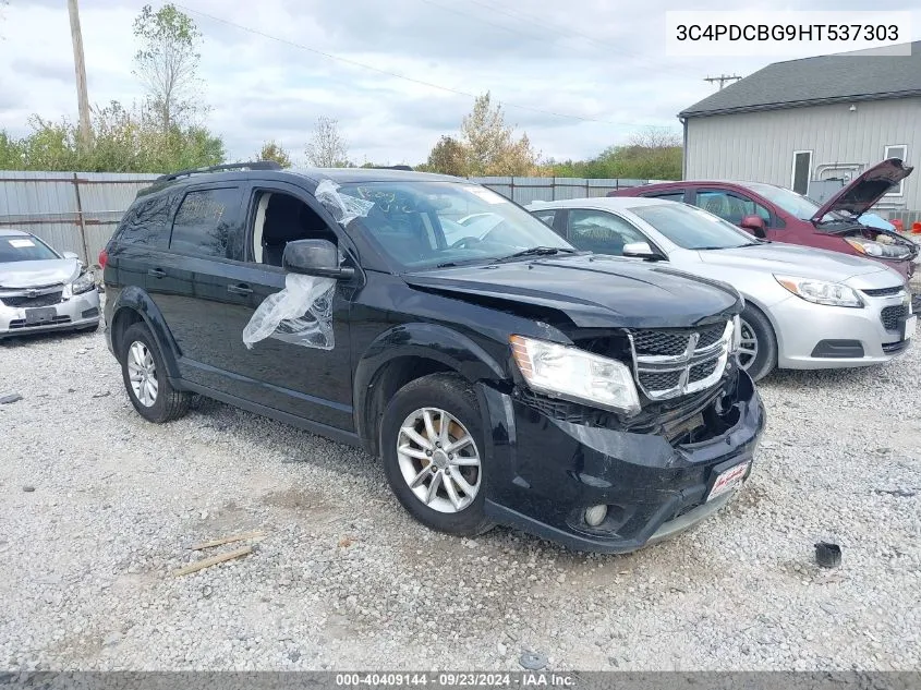 2017 Dodge Journey Sxt VIN: 3C4PDCBG9HT537303 Lot: 40409144