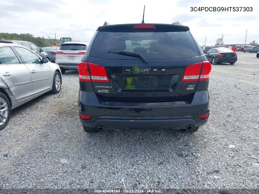 2017 Dodge Journey Sxt VIN: 3C4PDCBG9HT537303 Lot: 40409144