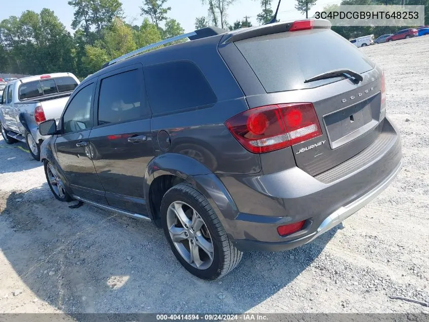 2017 Dodge Journey Crossroad VIN: 3C4PDCGB9HT648253 Lot: 40414594