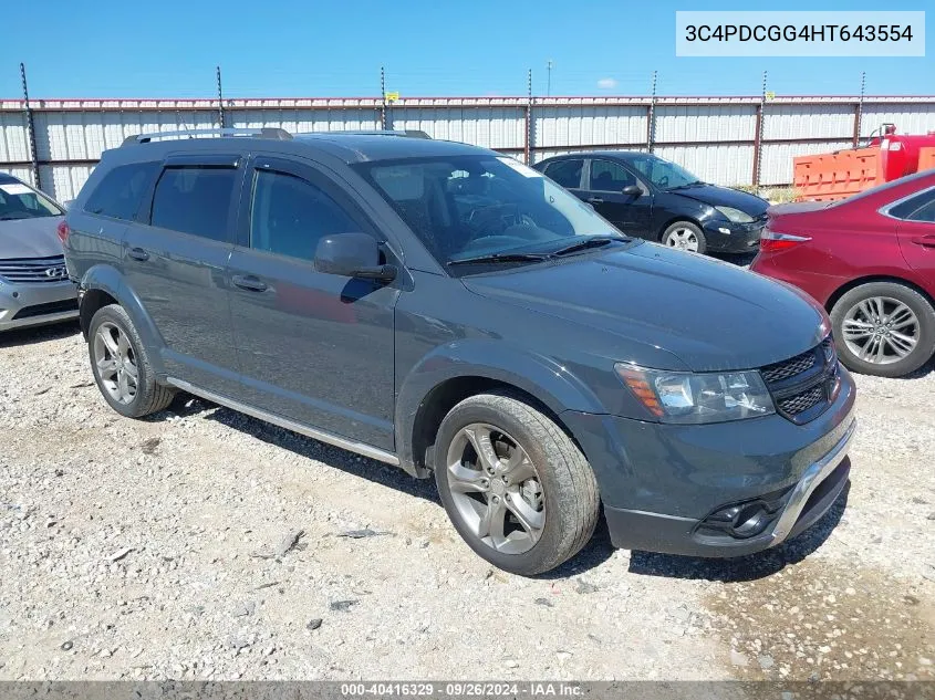 2017 Dodge Journey Crossroad VIN: 3C4PDCGG4HT643554 Lot: 40416329