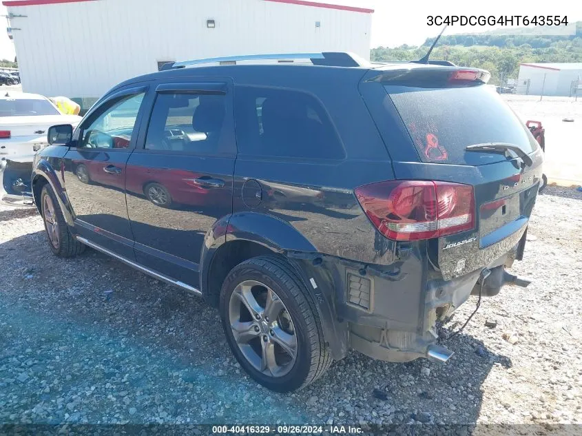 2017 Dodge Journey Crossroad VIN: 3C4PDCGG4HT643554 Lot: 40416329