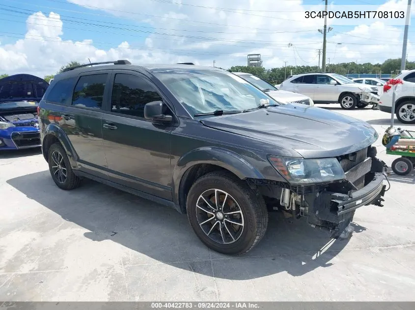 2017 Dodge Journey Se VIN: 3C4PDCAB5HT708103 Lot: 40422783