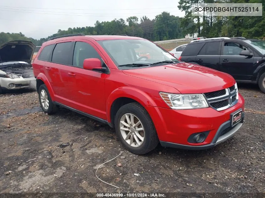 2017 Dodge Journey Sxt Awd VIN: 3C4PDDBG4HT525114 Lot: 40436999