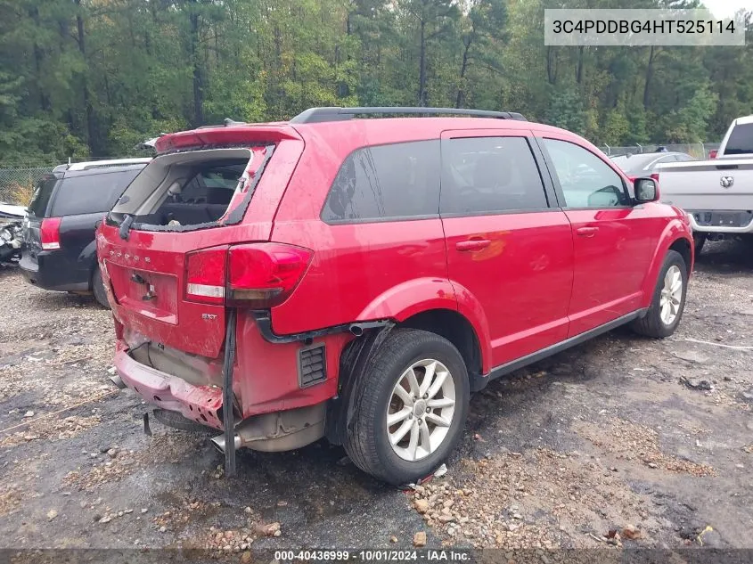 2017 Dodge Journey Sxt Awd VIN: 3C4PDDBG4HT525114 Lot: 40436999