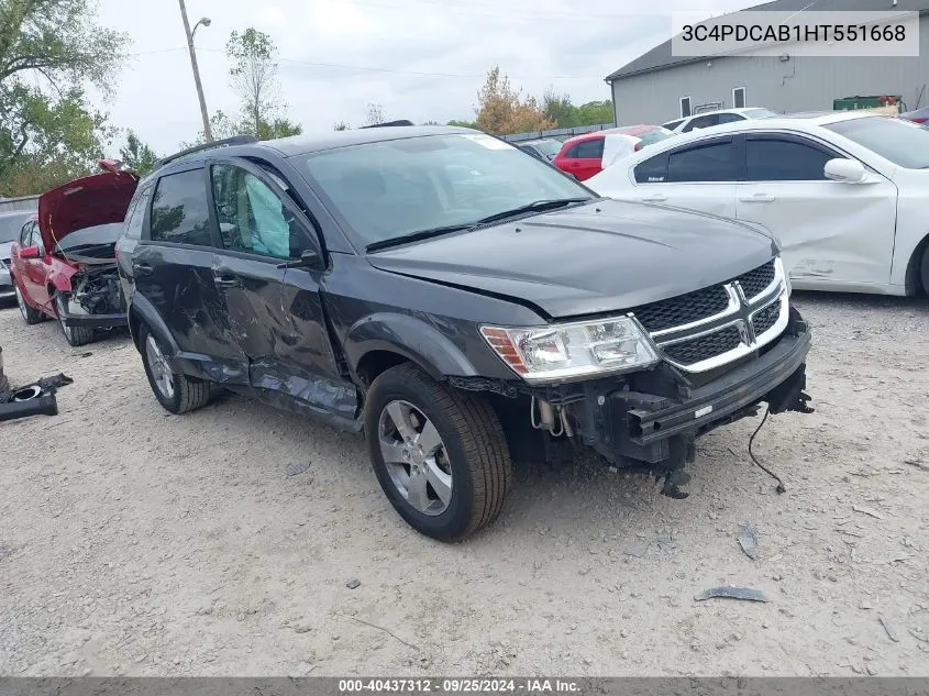 2017 Dodge Journey Se VIN: 3C4PDCAB1HT551668 Lot: 40437312