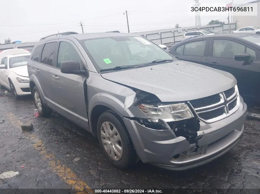 2017 Dodge Journey Se VIN: 3C4PDCAB3HT696811 Lot: 40443882