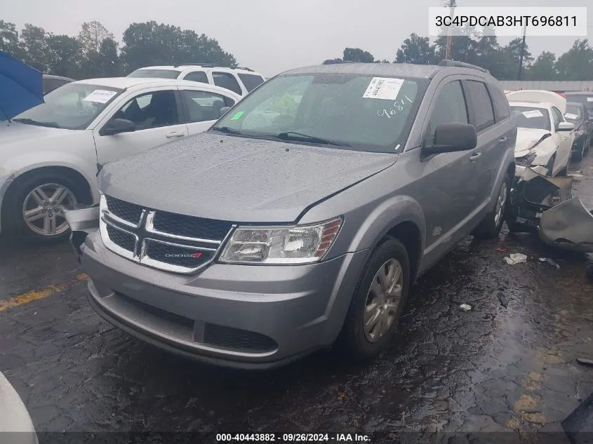 2017 Dodge Journey Se VIN: 3C4PDCAB3HT696811 Lot: 40443882