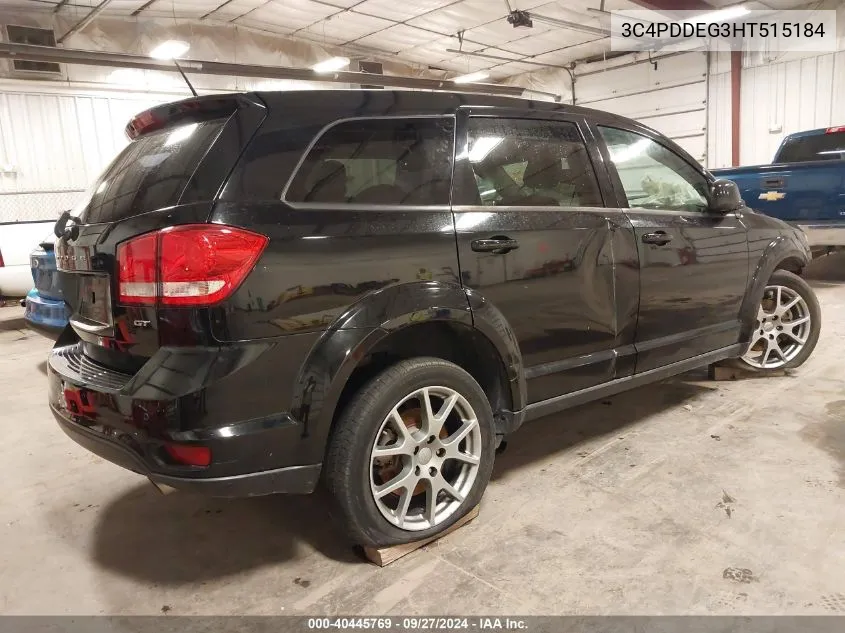 2017 Dodge Journey Gt Awd VIN: 3C4PDDEG3HT515184 Lot: 40445769