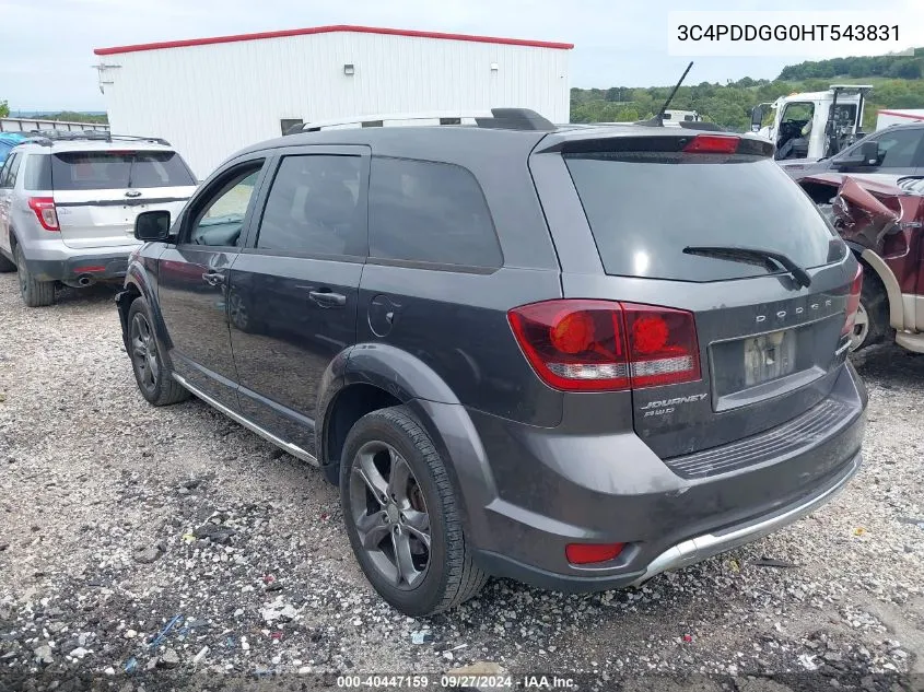 2017 Dodge Journey Crossroad Plus Awd VIN: 3C4PDDGG0HT543831 Lot: 40447159