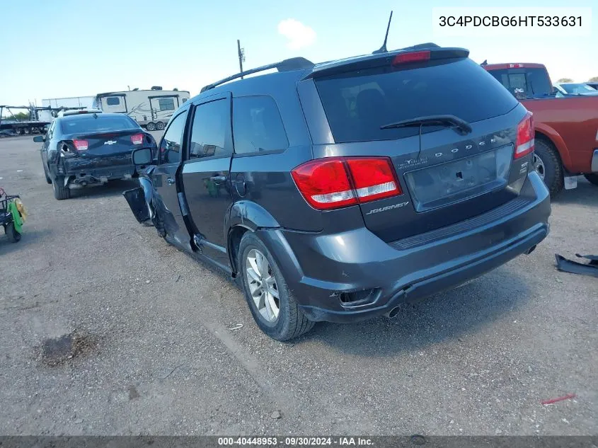 2017 Dodge Journey Sxt VIN: 3C4PDCBG6HT533631 Lot: 40448953