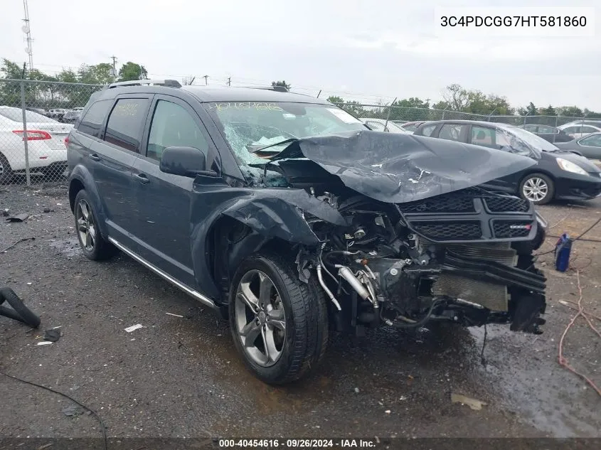 2017 Dodge Journey Crossroad Plus VIN: 3C4PDCGG7HT581860 Lot: 40454616