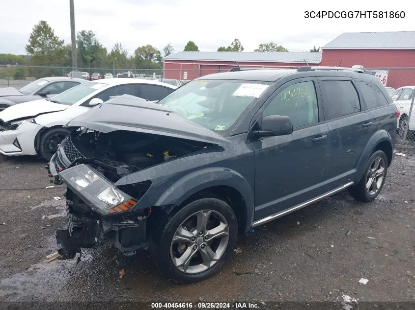 2017 Dodge Journey Crossroad Plus VIN: 3C4PDCGG7HT581860 Lot: 40454616