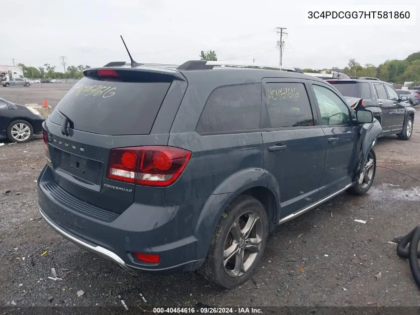 2017 Dodge Journey Crossroad Plus VIN: 3C4PDCGG7HT581860 Lot: 40454616