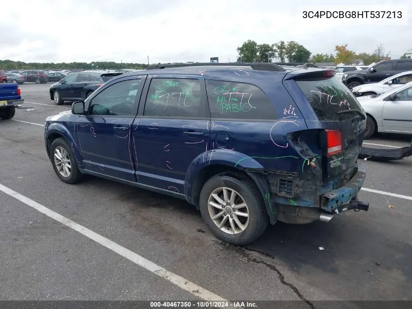 2017 Dodge Journey Sxt VIN: 3C4PDCBG8HT537213 Lot: 40467350