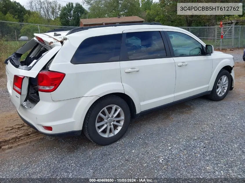 2017 Dodge Journey Sxt VIN: 3C4PDCBB5HT612762 Lot: 40469850