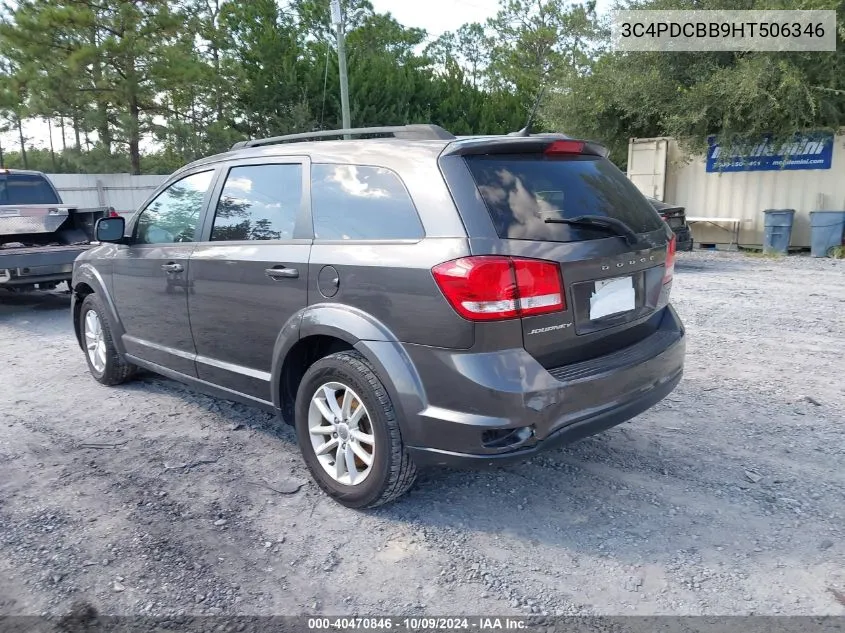 2017 Dodge Journey Sxt VIN: 3C4PDCBB9HT506346 Lot: 40470846