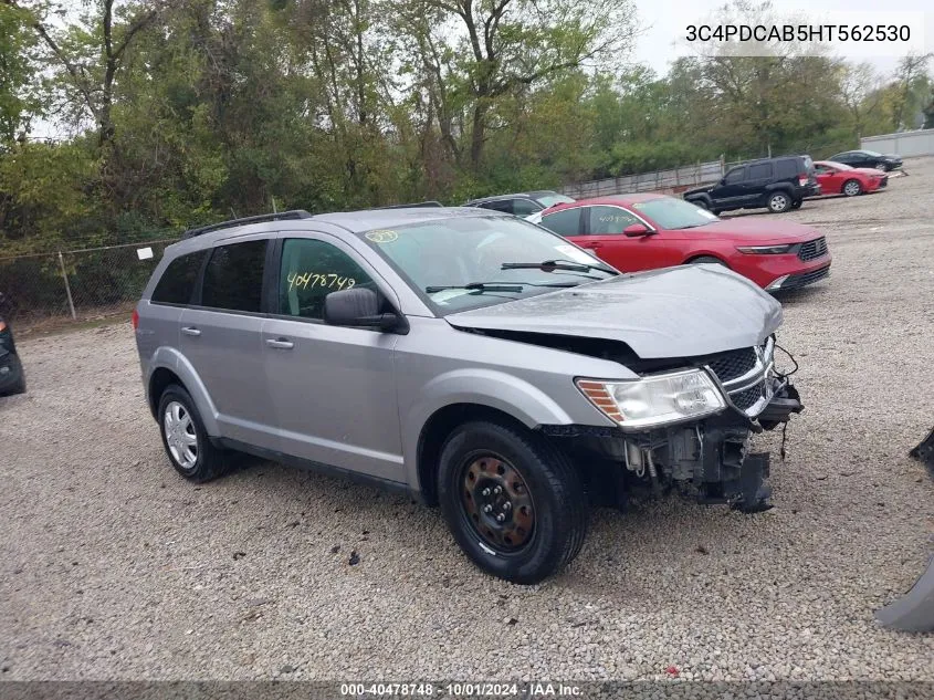 2017 Dodge Journey Se VIN: 3C4PDCAB5HT562530 Lot: 40478748