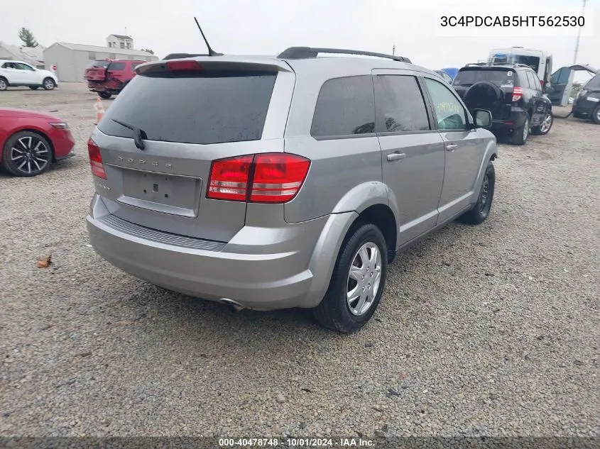 2017 Dodge Journey Se VIN: 3C4PDCAB5HT562530 Lot: 40478748