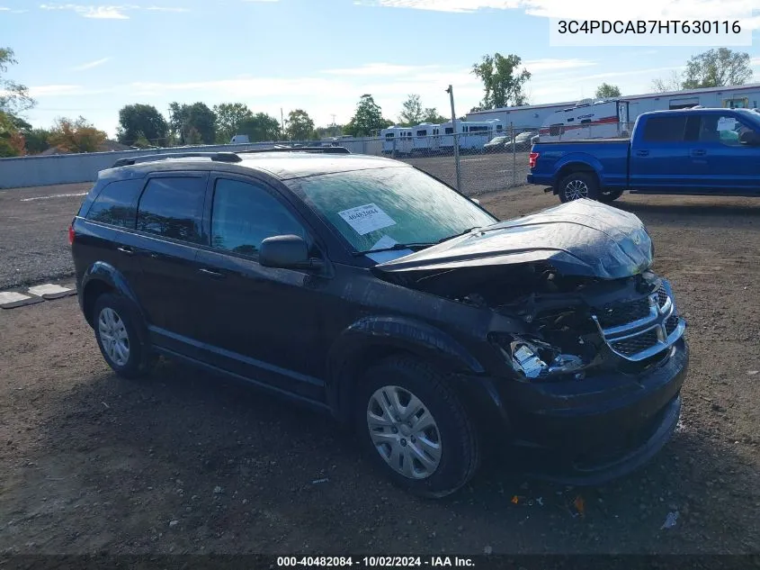 2017 Dodge Journey Se VIN: 3C4PDCAB7HT630116 Lot: 40482084