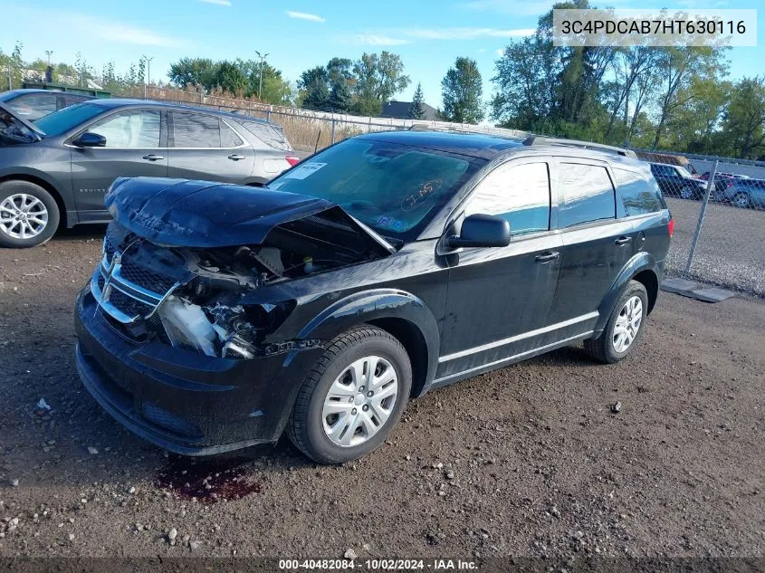 2017 Dodge Journey Se VIN: 3C4PDCAB7HT630116 Lot: 40482084