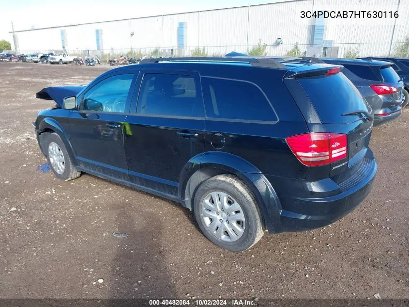 2017 Dodge Journey Se VIN: 3C4PDCAB7HT630116 Lot: 40482084